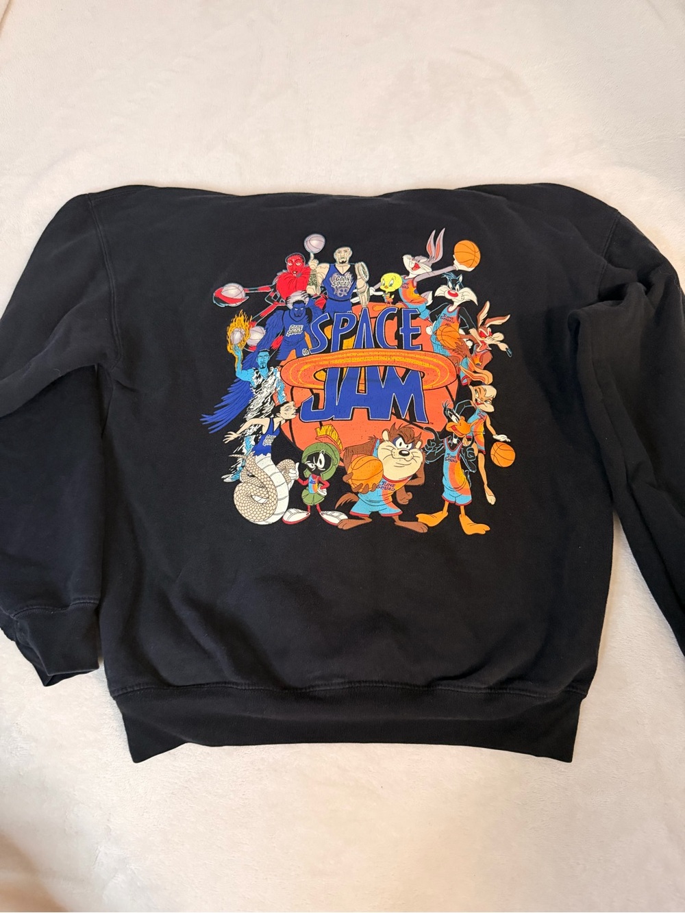Vintage Space Jam A New Legacy Black Hoodie Small